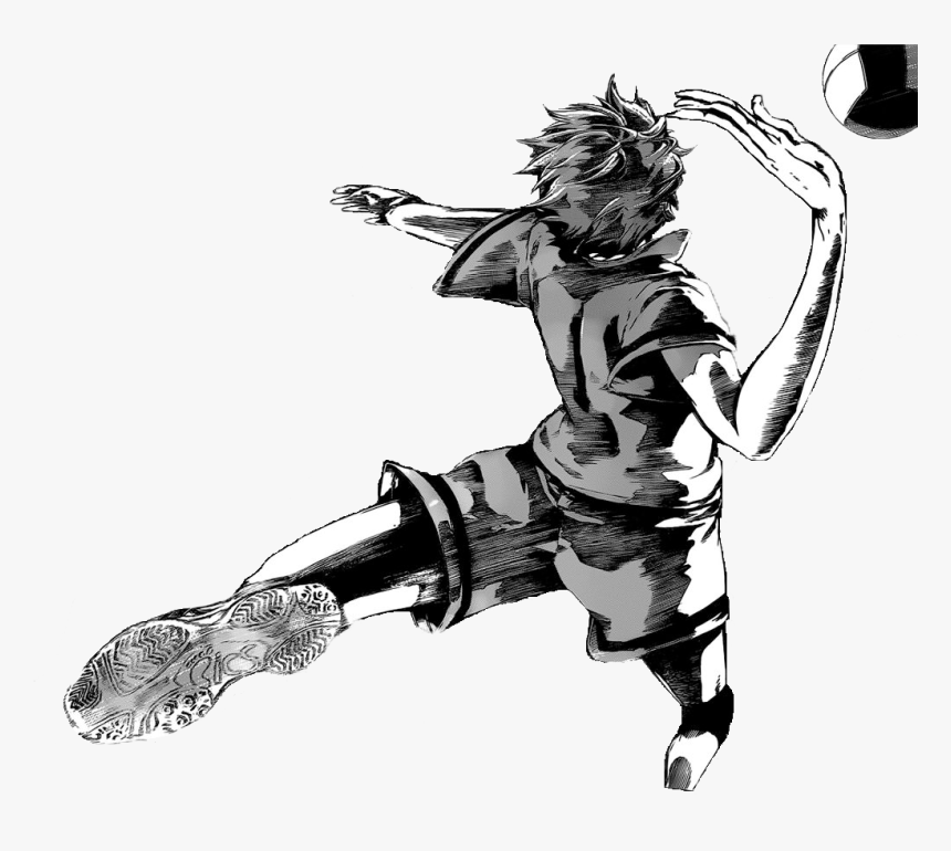 #volleyball #haikyuu #hinata #manga #anime #freetoedit - Haikyuu Hinata Jump Manga, HD Png Download, Free Download