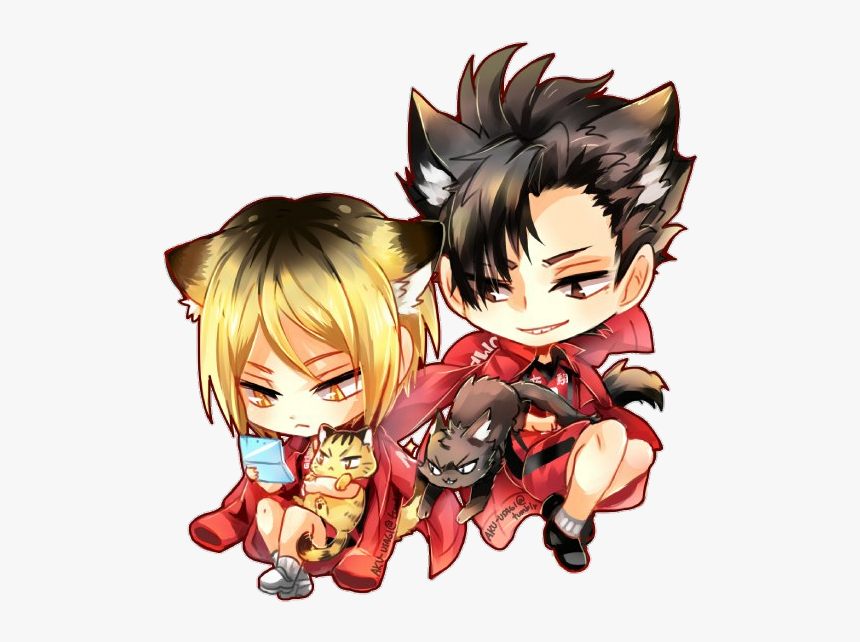 Kuroo, Haikyuu , And Kenma Image - Bokuto X Akaashi Chibi, HD Png Download, Free Download