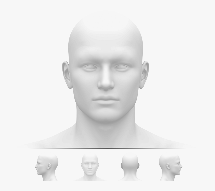 Blank White Male Head, HD Png Download, Free Download