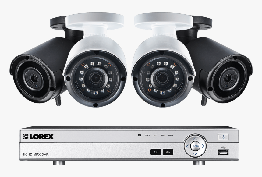 8-channel System With 2 Wireless And 2 2k Resolution - 3 Camera Dvr System, HD Png Download, Free Download