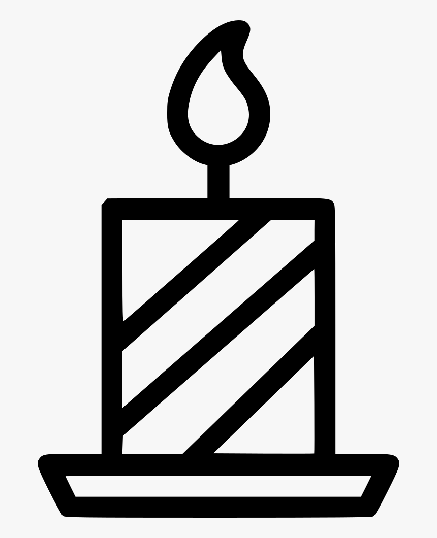 Christmas Candle - Candle Outline Png, Transparent Png, Free Download