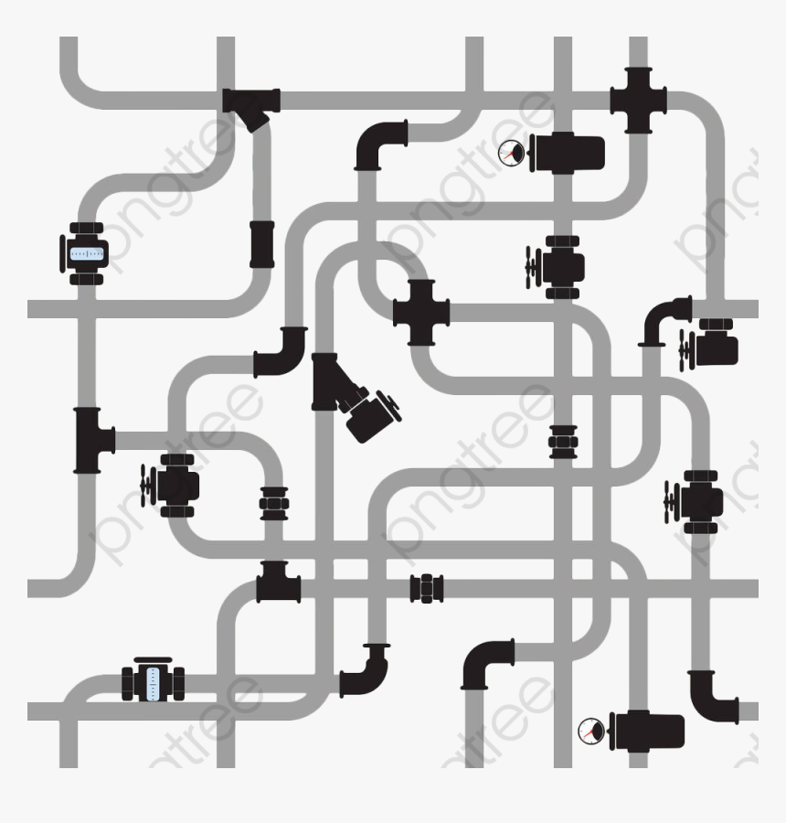 Water Pipe Line Drawings, HD Png Download, Free Download