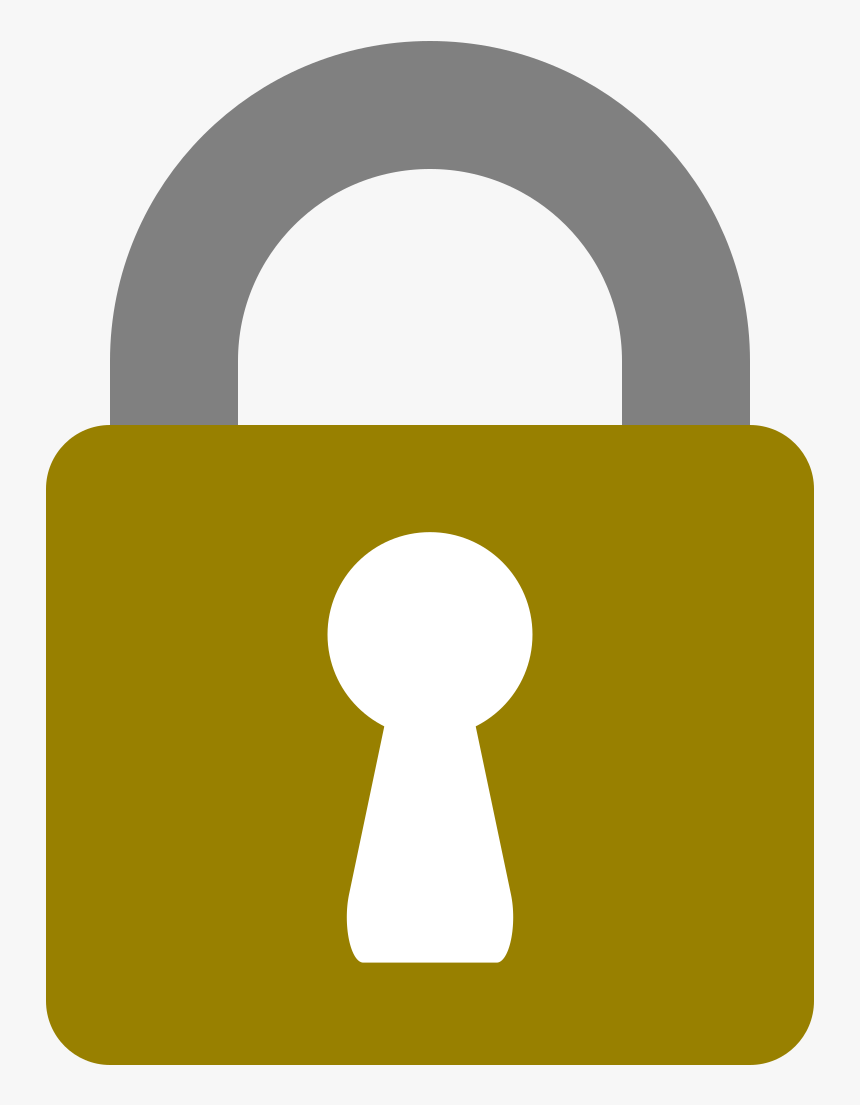 Full Protection Shackle Keyhole - Padlock W Center Keyhole, HD Png Download, Free Download