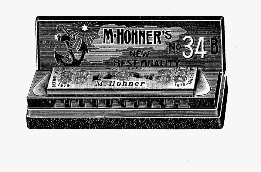 This Is A Vintage Harmonica Digital Stamp That I Found - Harmonica Vintage Png, Transparent Png, Free Download