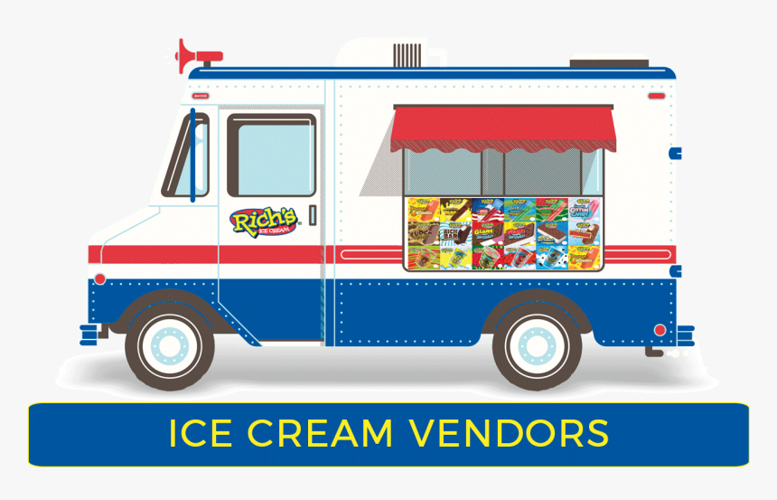 Transparent Ice Cream Truck Png - Rich's Ice Cream Truck, Png Download, Free Download