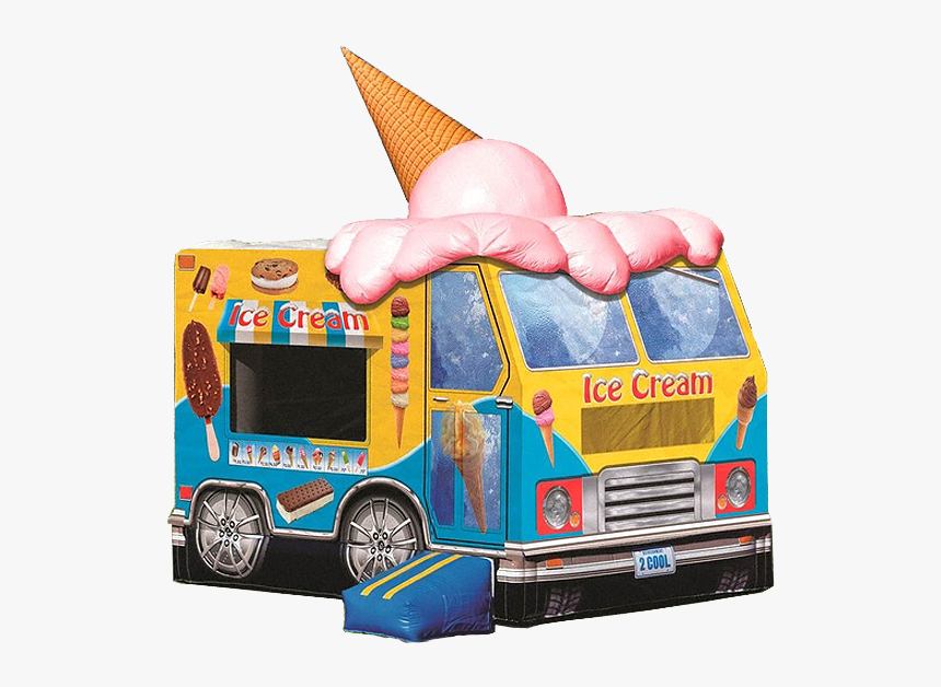 Ice Cream Truck Bounce House Rental In Iowa City Cedar - Ice Cream Truck Transparent Png, Png Download, Free Download