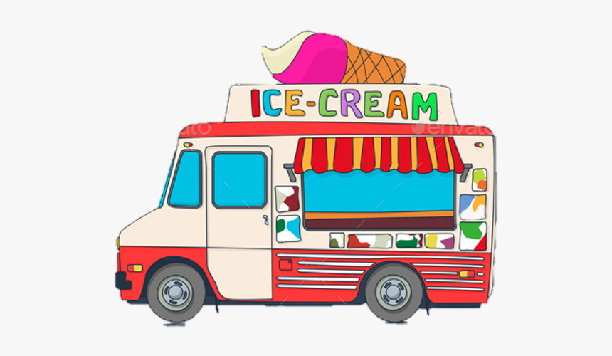 Ice Cream Truck Graphic, HD Png Download, Free Download