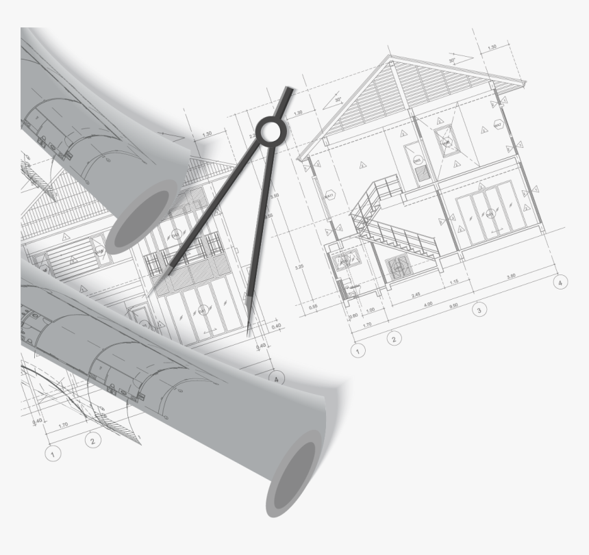 Engineering Construction Architecture Architectural - Architect Blueprint Png, Transparent Png, Free Download