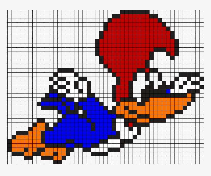 Transparent Woody Woodpecker Png - Woody Woodpecker Pixel Art, Png Download, Free Download