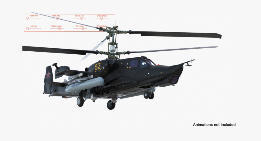 Kamov Ka 52 Or Alligator Russian Attack Helicopter - Harbin Z-9, HD Png Download, Free Download