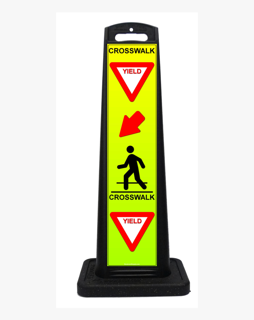 Yield For Crosswalk Sign L, HD Png Download, Free Download