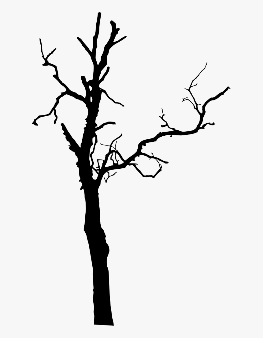 Dead Tree Silhouette Png, Transparent Png, Free Download