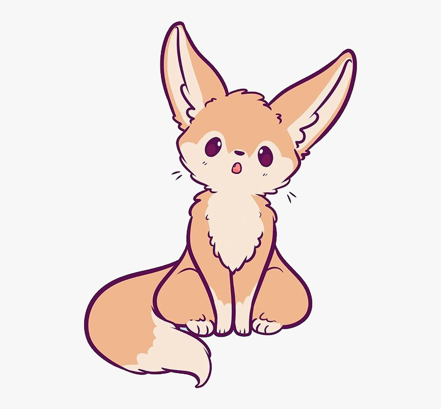 Drawing Chibi Fennec Fox Clipart , Png Download - Cute Fennec Fox Drawing, Transparent Png, Free Download