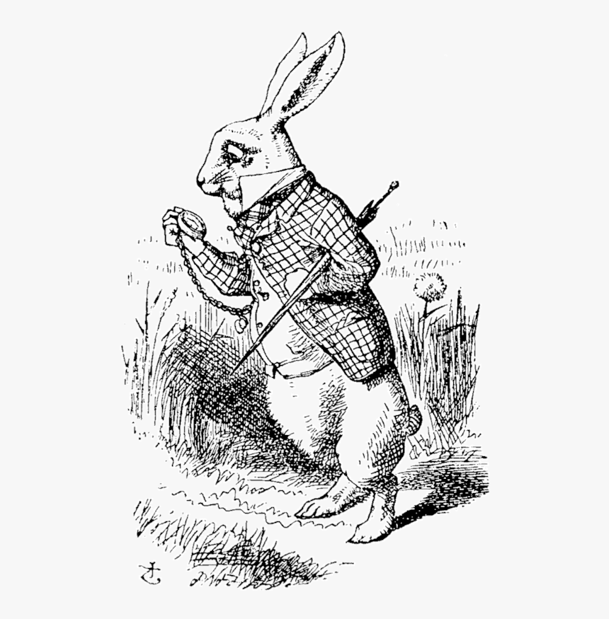 Illustration Of The Character Of The White Rabbit From - Original White Rabbit Alice In Wonderland, HD Png Download, Free Download