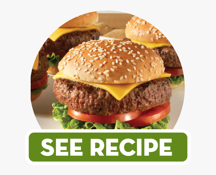 75% Lean Ground Beef - Cheeseburger With Lettuce And Tomatoes, HD Png Download, Free Download