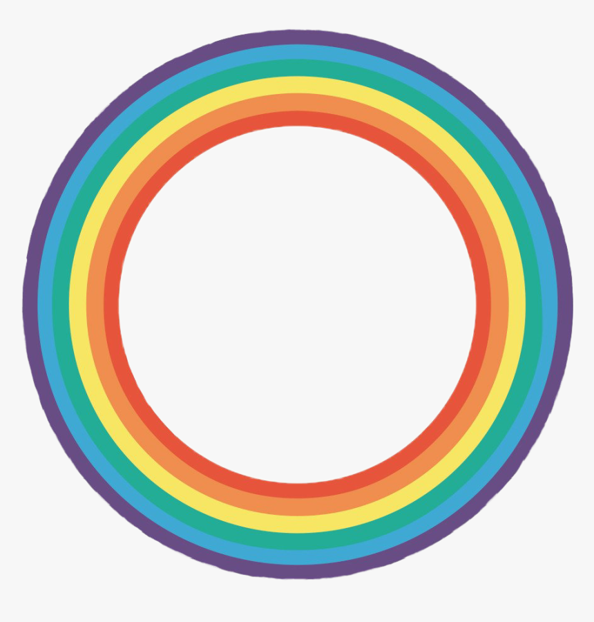 #rainbow #pride #circle #circleframe #frame #border - Rainbow Round Frame Png, Transparent Png, Free Download