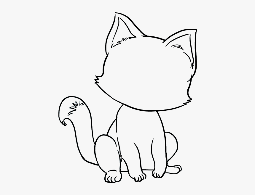 How To Draw Kitten - Cartoon, HD Png Download, Free Download