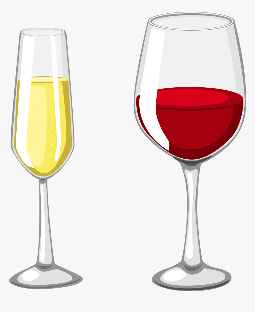Red Champagne Cup Wineglass - Wine Glass, HD Png Download, Free Download