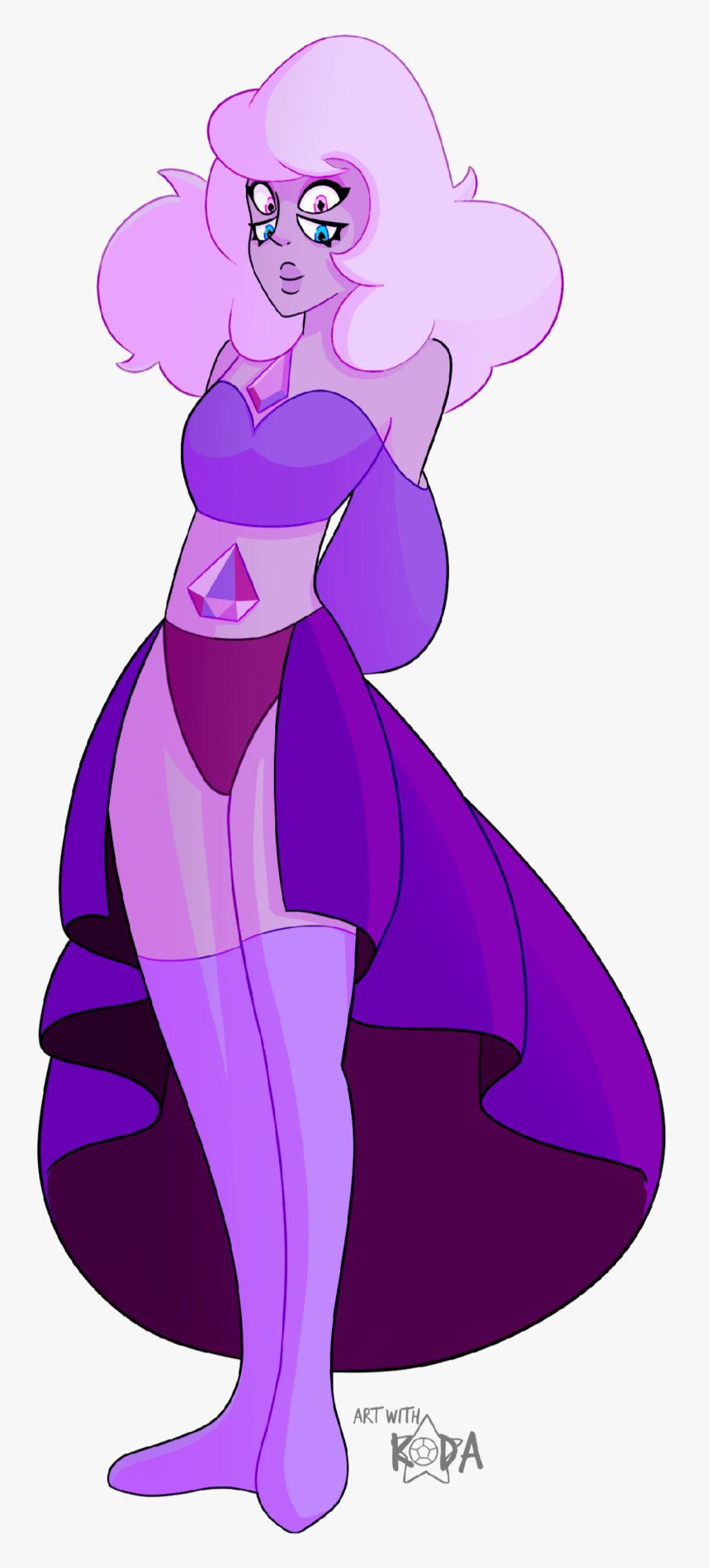 Meet Purple Diamond 
my Fan Fusion Of Pink And Blue - Pink And Blue Diamond Fusion, HD Png Download, Free Download