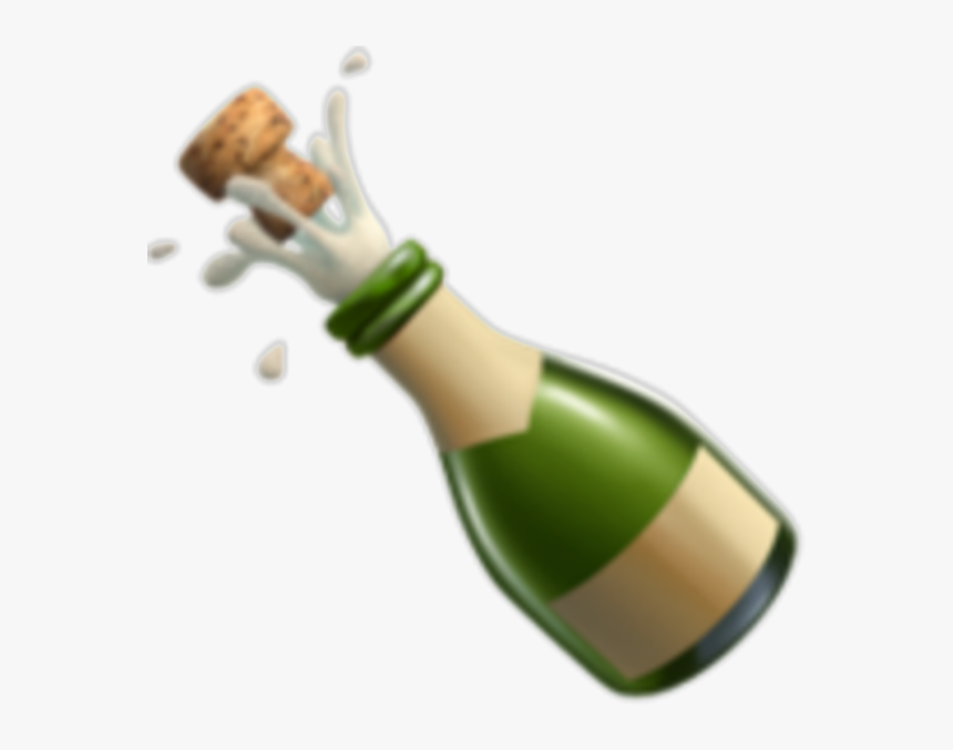 Champagne Bottle Emoji Png, Transparent Png, Free Download