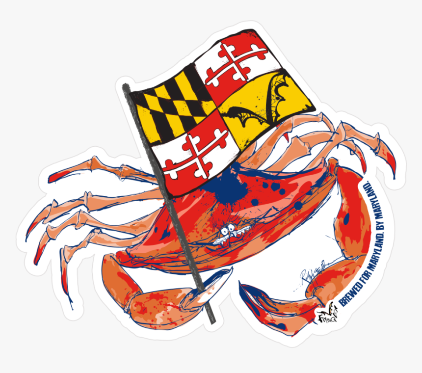 Md Flag Crab Logo No Background, HD Png Download, Free Download