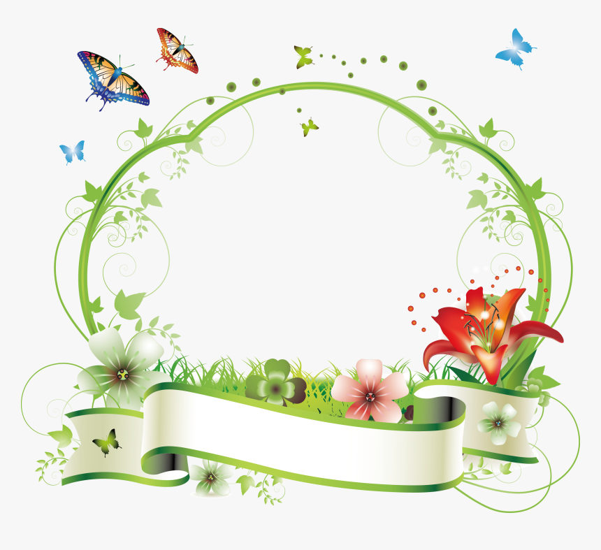 Flower Picture Frame Floral Design Clip Art - Frame Vector Png Design, Transparent Png, Free Download