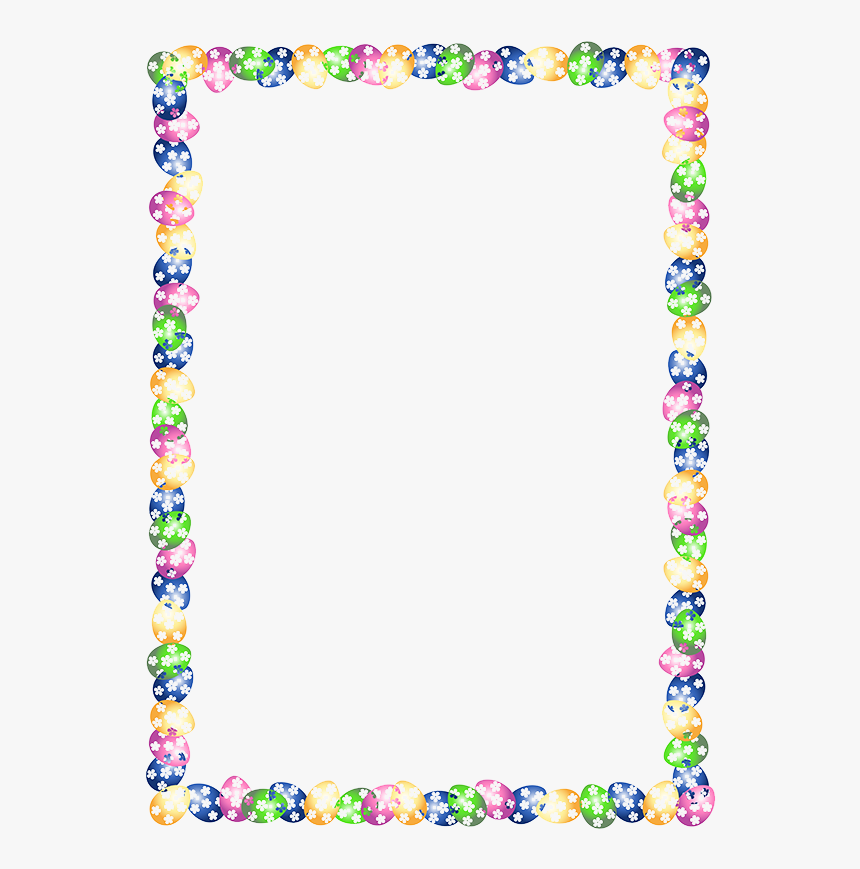 Easter Border Clipart - Transparent Background Easter Egg Border, HD Png Download, Free Download