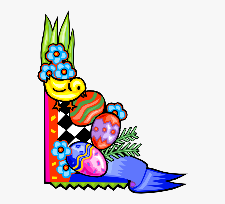 Vector Illustration Of Decorated Pascha Easter Egg - Easter Clip Art Borders, HD Png Download, Free Download