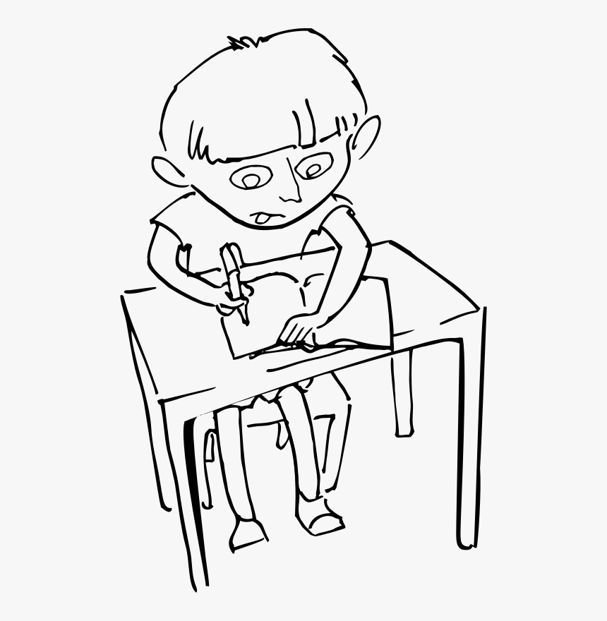 Child Hard At Work - Hard Working Black And White, HD Png Download, Free Download