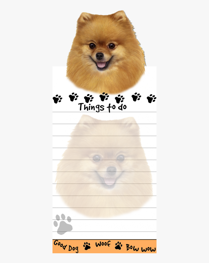 Pomeranian - Boxer Dog Notepad, HD Png Download, Free Download