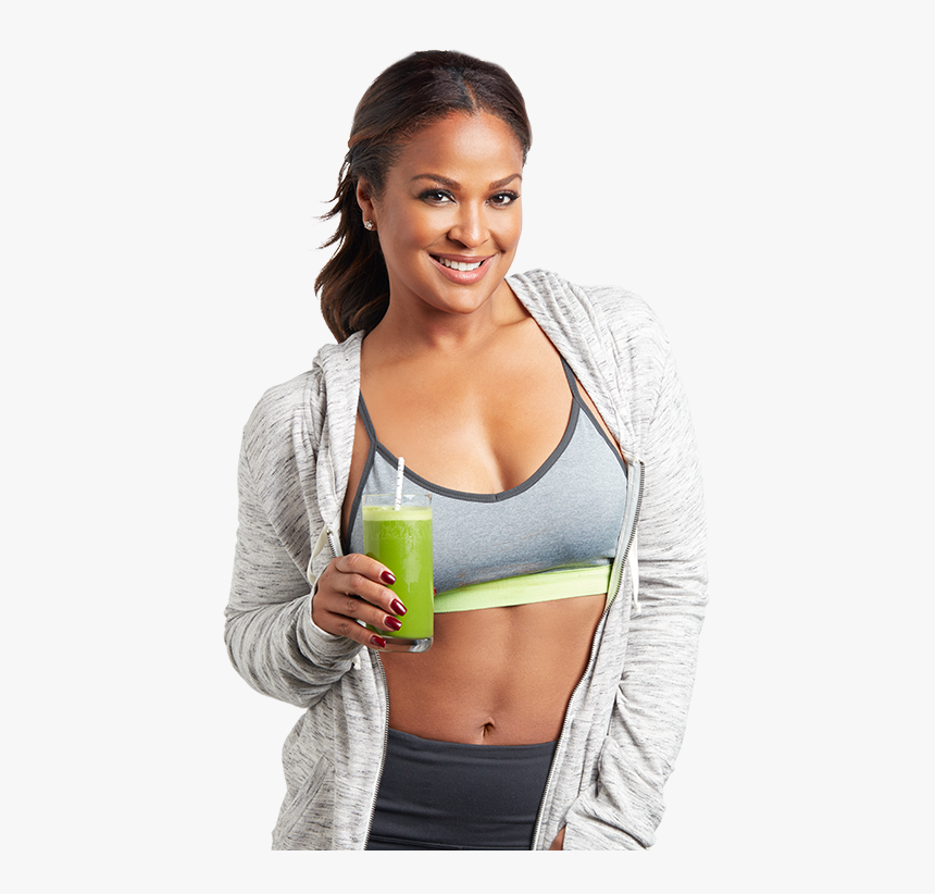 Laila Ali With Smoothie - Girl, HD Png Download, Free Download