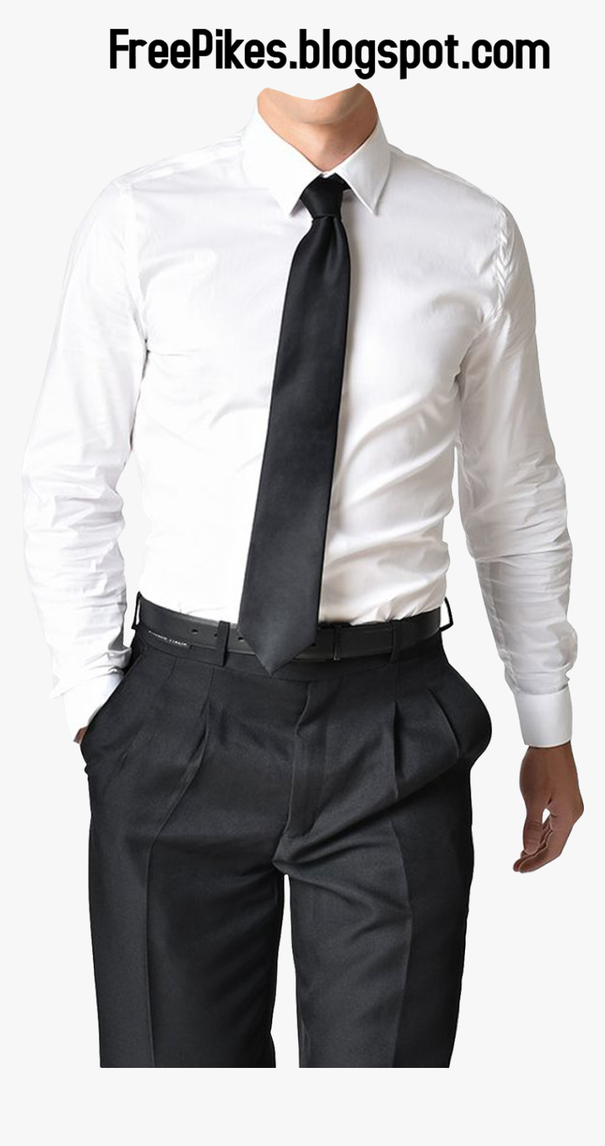 Download Free Png T Shirt Dress For Men"s In White - White Dress Shirt And Tie, Transparent Png, Free Download