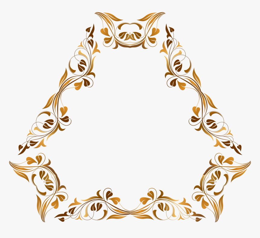 Area,body Jewelry,circle - Bingkai Bunga Warna Gold, HD Png Download, Free Download