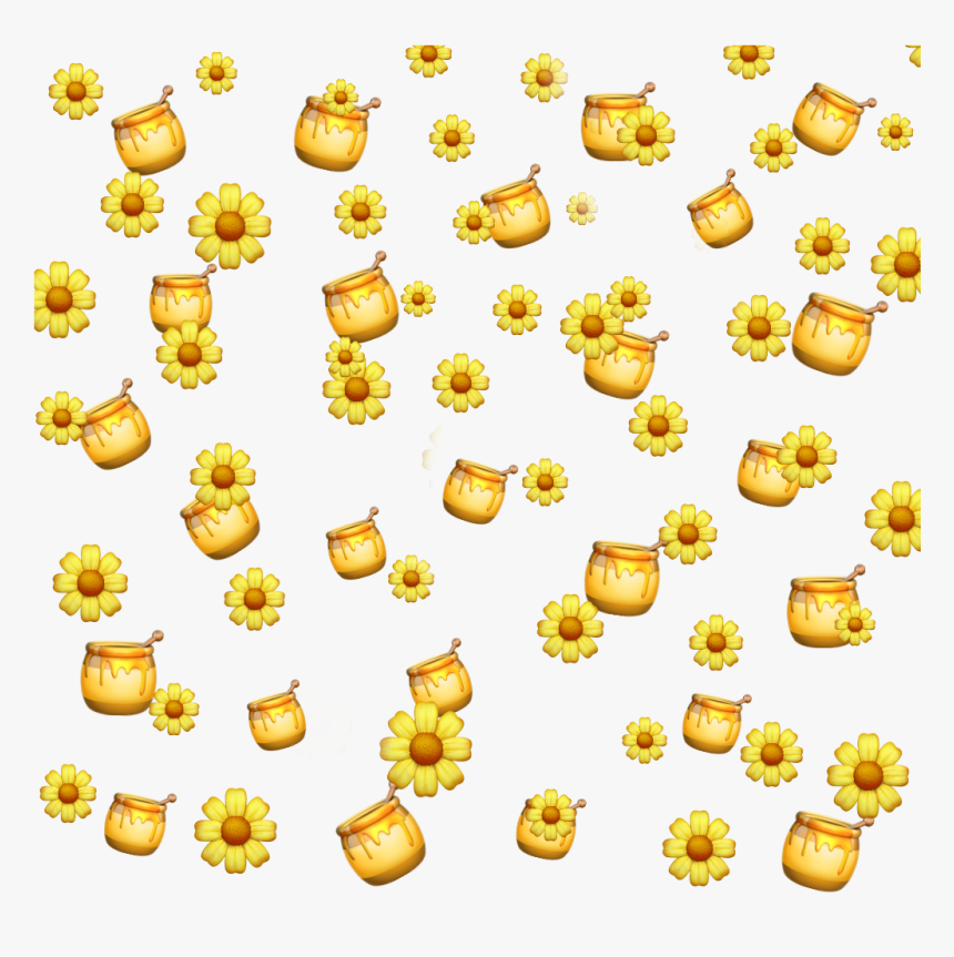 Transparent Honey Pot Clipart - Honey And Flower Emoji, HD Png Download, Free Download