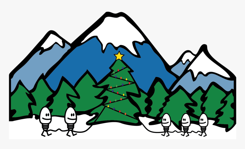 High Altitude Holiday Lighting - Clip Art Mountain Ranges, HD Png Download, Free Download