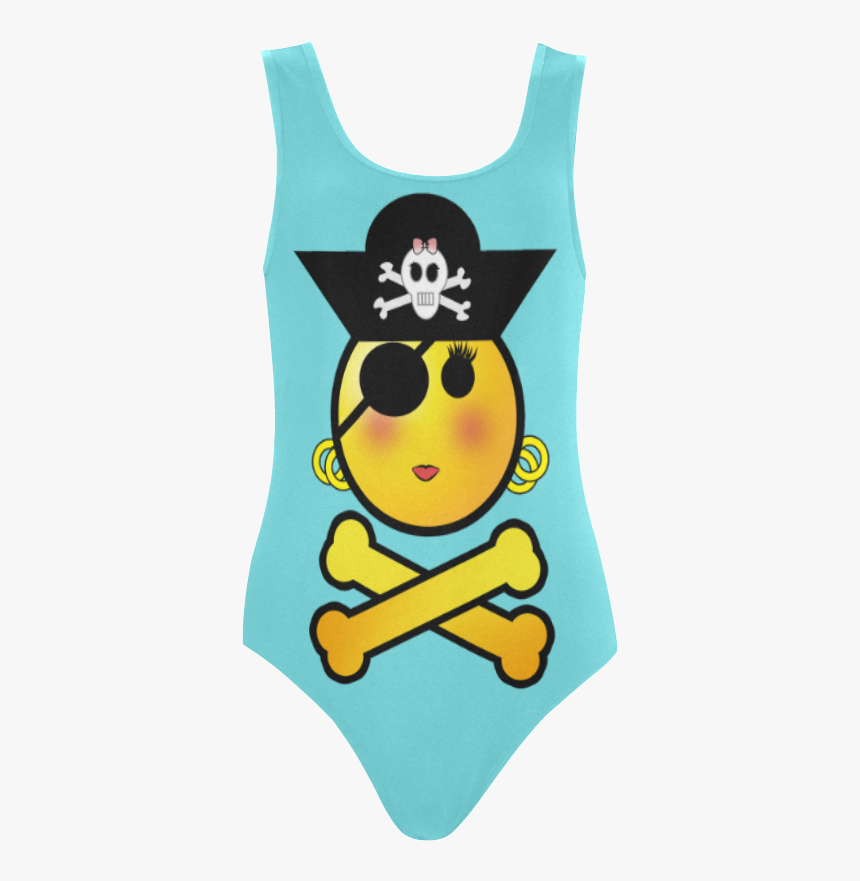 Smiley Emoji Girl Vest One Piece Swimsuit - Cartoon, HD Png Download, Free Download