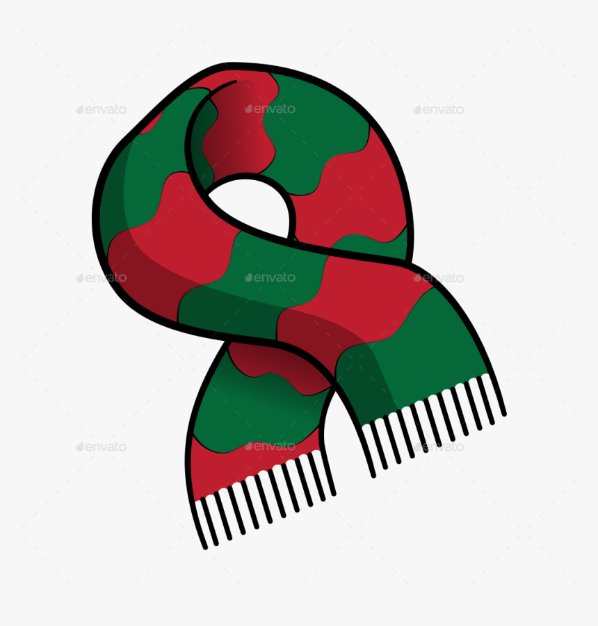 Scarf Bels Candy Cane Christmas Tree Ornament Present, HD Png Download, Free Download
