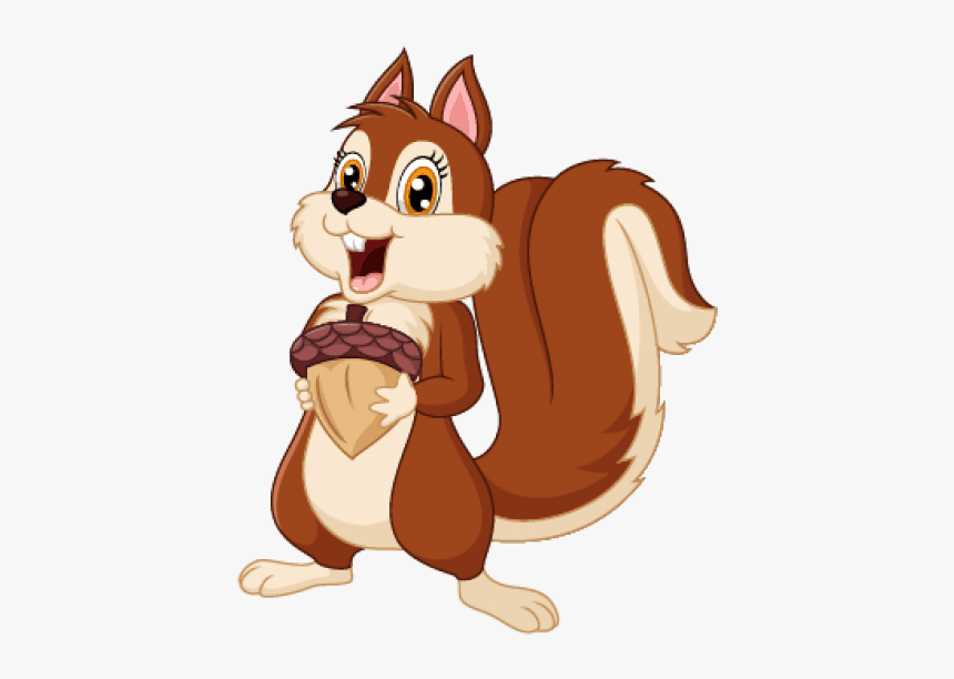 Squirrel Chipmunk Vector Graphics Clip Art Royalty-free - Cartoon Squirrel, HD Png Download, Free Download