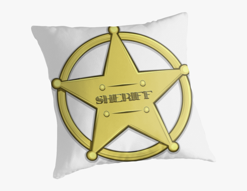 Sheriff"s Badge Pillow By Anmgoug On Redbubble , Png - Cushion, Transparent Png, Free Download