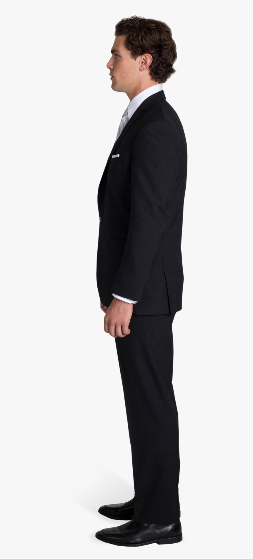 Black Man In Suit Png Download - Side View Man Png, Transparent Png, Free Download
