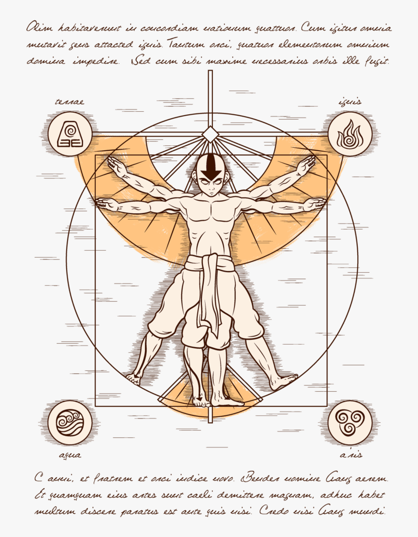 Vitruvian Aang , Png Download - Vitruvian Aang, Transparent Png, Free Download