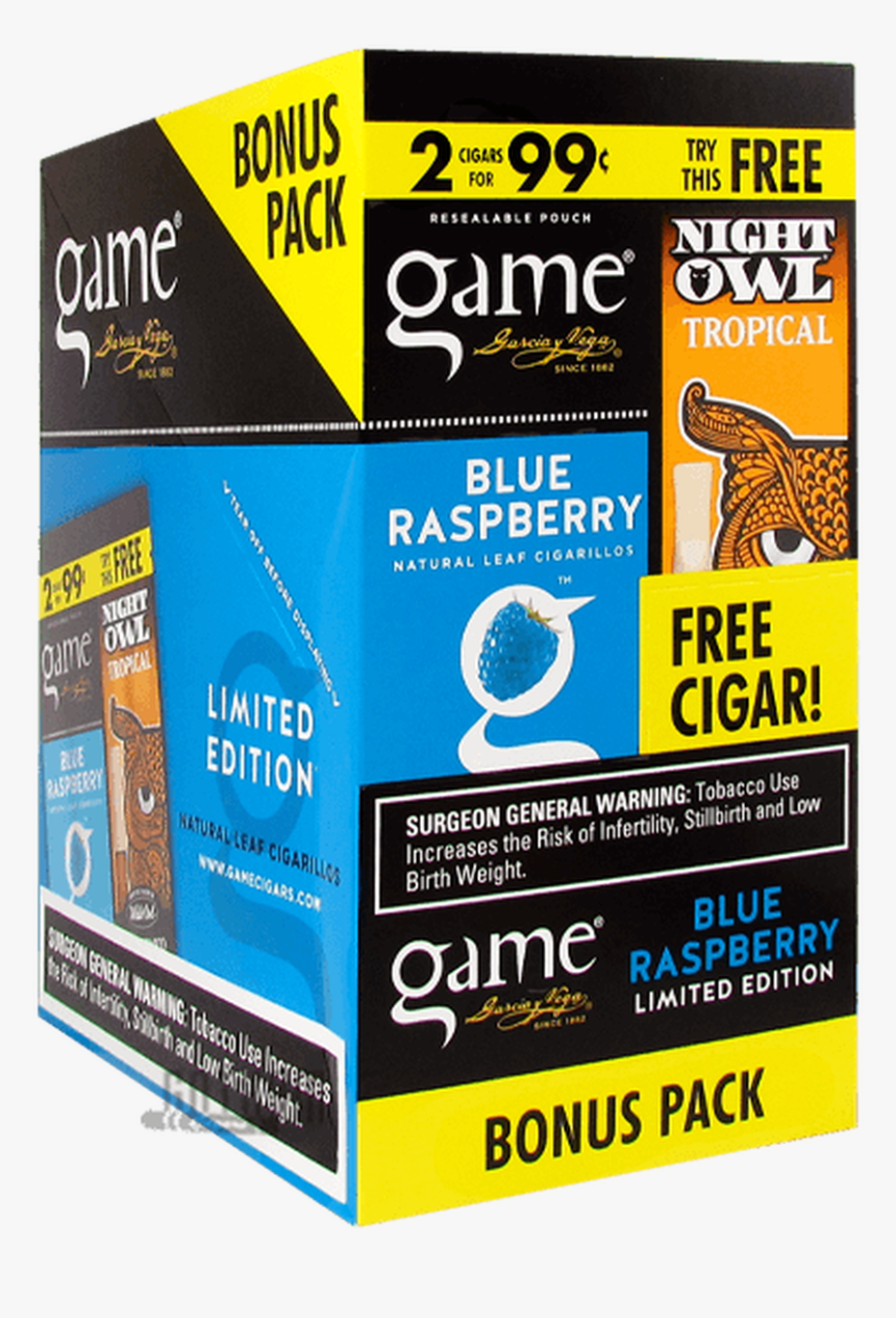 Game Cigarillos Blue Raspberry Night Owl Tropical, HD Png Download, Free Download