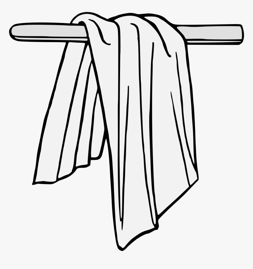 Transparent Wash Cloth Clipart - Cloth Black And White Drawing, HD Png Download, Free Download