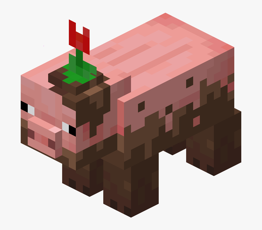 Muddy Pig - Minecraft Pig Black, HD Png Download, Free Download
