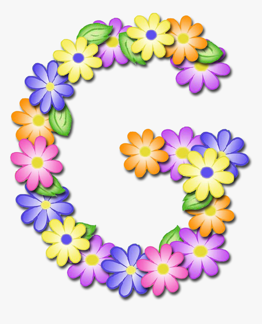 Ꭿϧc ‿✿⁀ Letter G, Margaritas, Clipart, Alphabet And - Flower Letter Clip Art, HD Png Download, Free Download