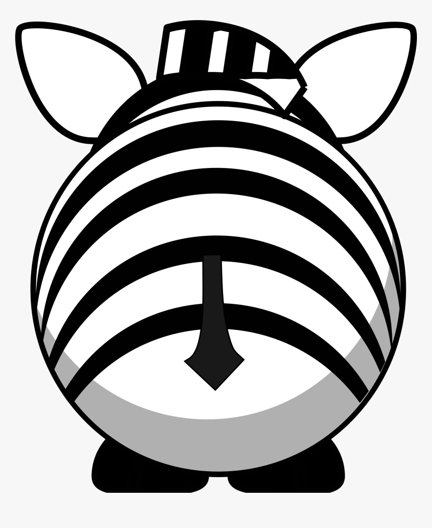 Back Clip Arts - Cartoon Zebra Clipart, HD Png Download, Free Download