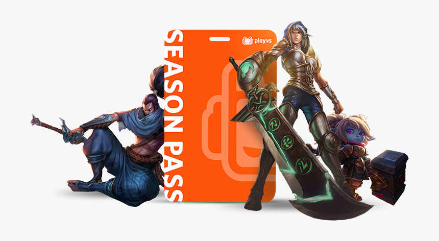 Playvs Season Pass With League Of Legends Characters - League Of Legends, HD Png Download, Free Download