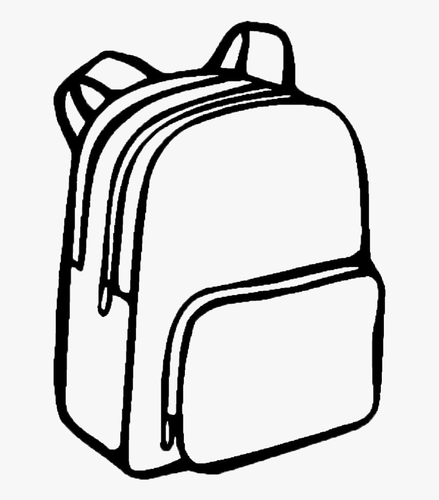 School Bag Line Drawing, HD Png Download, Free Download