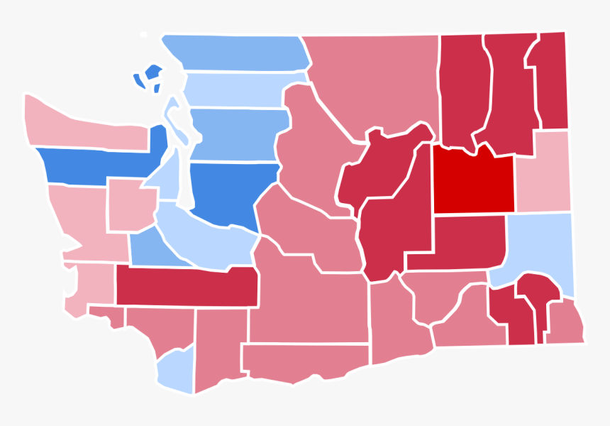 Washington State Election Results 2016 Map Hd Png Download Kindpng