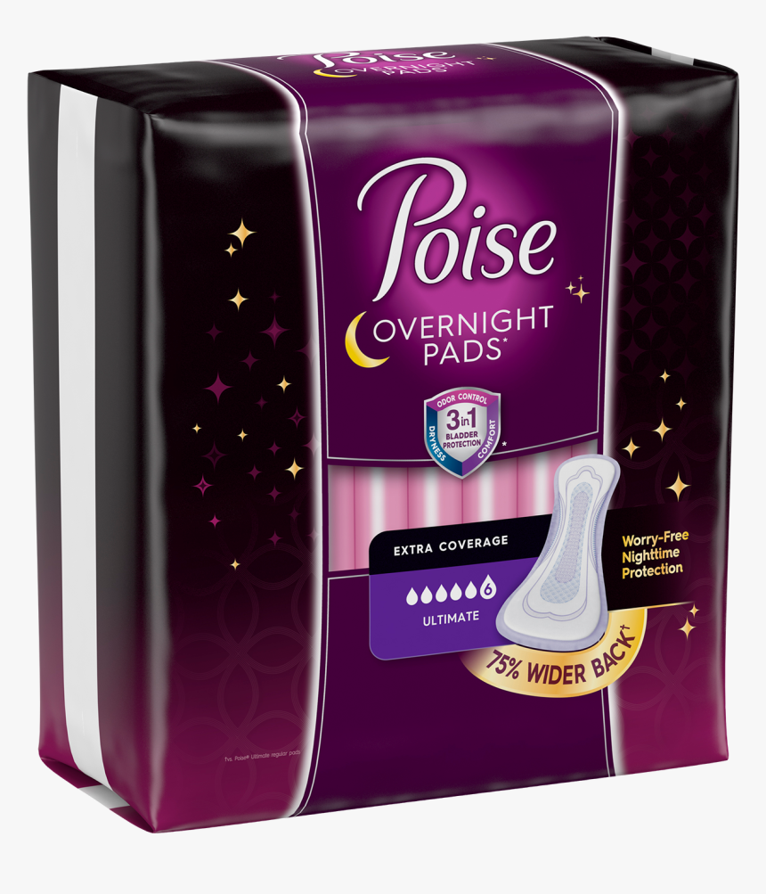 Poise Overnight Pads Logo - Poise Overnight Incontinence Pads Ultimate Absorbency, HD Png Download, Free Download
